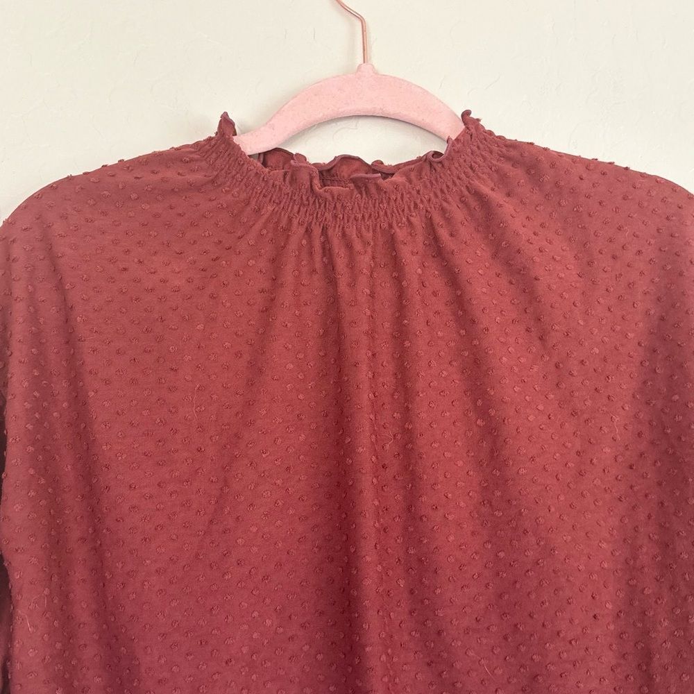 Madewell Texture and Thread Clipdot Ruffle Top Extra Small - Picture 3 of 8